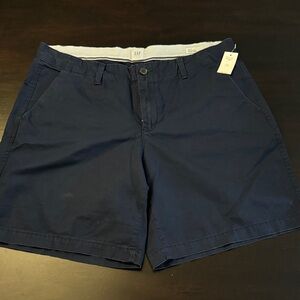 GAP Women's Navy Flat Front Shorts NWT size 12 Tall